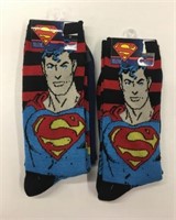 4 New Pair Superman Socks ~ Men's Size 6-12