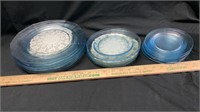 Fostoria Blue Plate Set (18 pc)