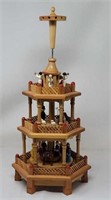 Vintage German wooden Christmas tower nativity