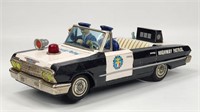 VINTAGE JAPAN TIN BATTERY OP HIGHWAY PATROL CAR