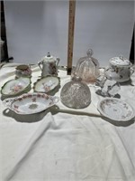 MISC LOT OF VINTAGE GLASSWARE, INCLUDING PINK