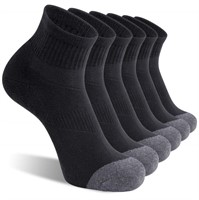 CS CELERSPORT 6 Pack Men's Ankle Socks with Cushio