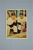 1957 Topps Baseball Mantle & Berra