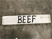 Beef Wooden Sign