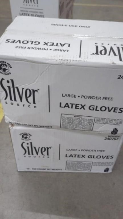 2 Cases Large Powder Free Latex Gloves