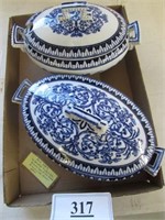 Teutonic Serving Bowl & Repaired Serving Bowl