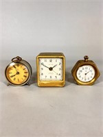 (3) Ansonia Mini Novelty Clocks