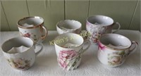 antique porcelain shaving mugs lot of 6!