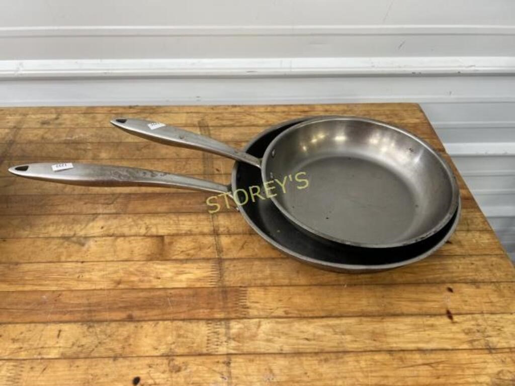 2 S/S Induction Ready Frying Pans - 9 & 11"
