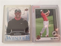 RORY MCILLROY AND TIGER CARDS