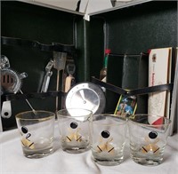 (4) RETRO BOWLING GLASSES