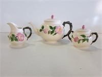 Franciscan Desert Rose Tea Pot, Creamer, & Sugar