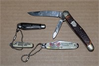 Vintage Pocket Knives w/ Advertising Moorman's