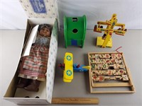 Vintage Toy Lot & Doll