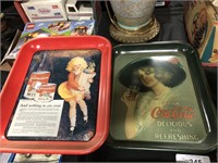 Two Advertising Tin Trays.