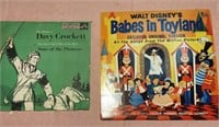2 Vintage Walt Disney Kids Vinyl Records