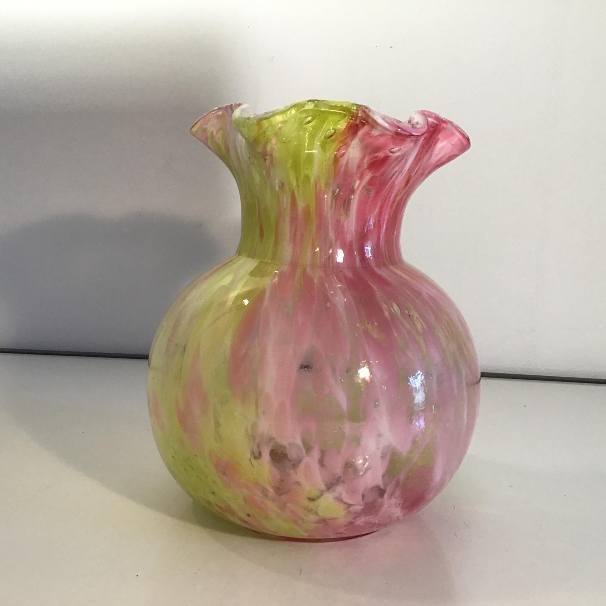 MULTI COLOURED GLASS VASE