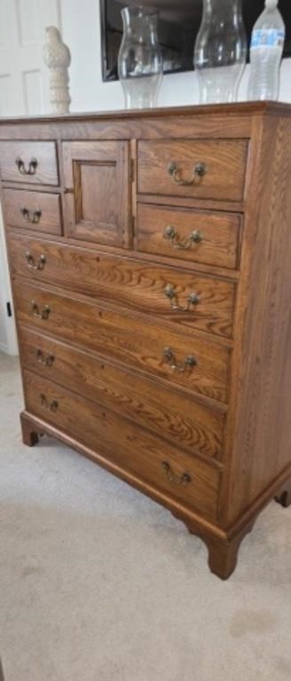 Lexington industries nine drawer oak highboy