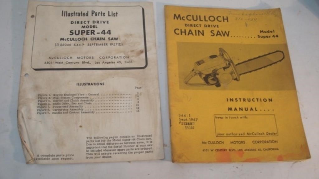 McCulloch Super 64 Owner and Parts Manuals