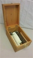 Shoe Shine Kit In Wooden Box