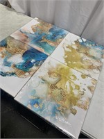 ABSTRACT CANVAS PAINTINGS
4 PC / 15.75 X 15.75