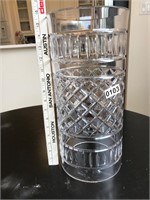 Large cut glass CYLINDER, no base/bottom