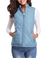 P213  Fuinloth Quilted Vest, Zip Padded Gilet, M