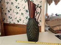 Large metal jug vase