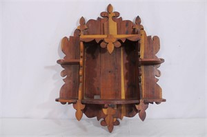 Hand Made Folk Art Wooden Shelf