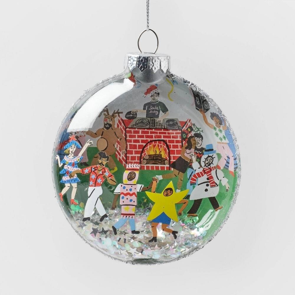 $5  Lucy Kirk Holiday Party Glass Ornament