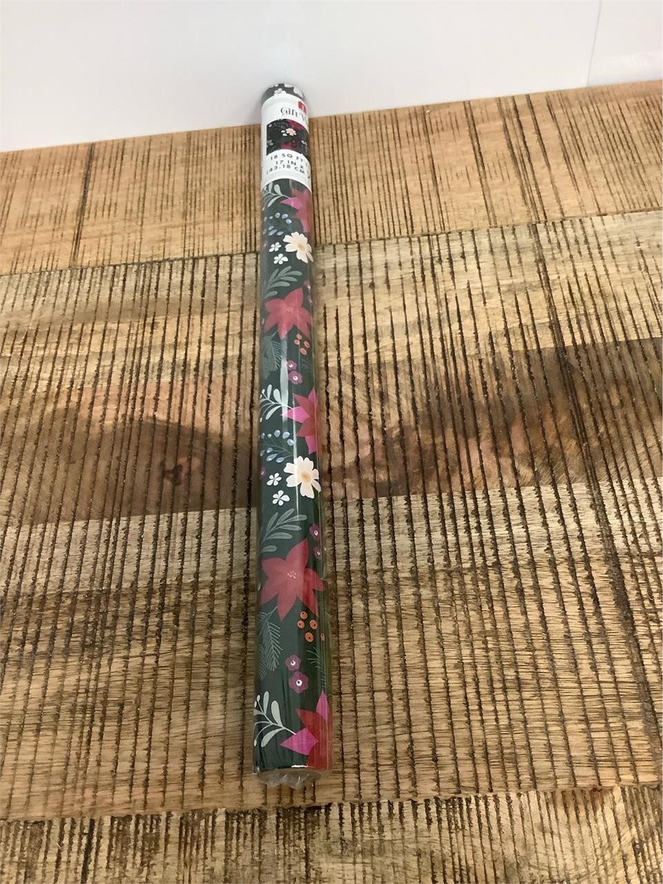 $3  Poinsettia gift wrap-small size 18sq ft