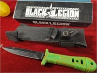 Black Legion Green Handle Dagger w/ Sheath