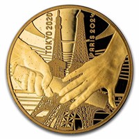 2022 1/4oz Gold Paris 2024 Handover Tokyo To Paris