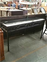 Glass top sofa table