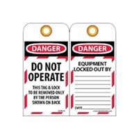 Do Not Operate Lockout Tags  6x3 Vinyl  25/Pack -