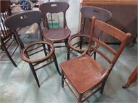 4 Odd Chairs (Rough Condition)