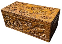 Carved Oriental Camphor Chest