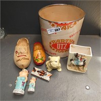 Vintage Planters, Wooden Shoes, Noise Makers