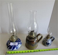 3 Ceramic Oil Lamps