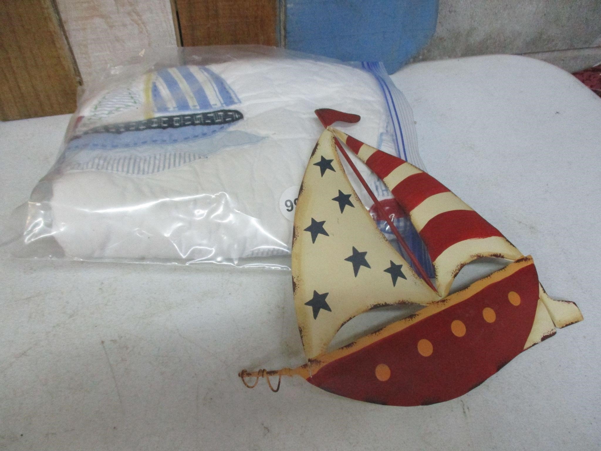 Baby Quilt with Sailboats & Sailboat Wall Decor