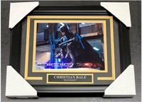 Autographed Chrisitan Bale Batman Framed Photo