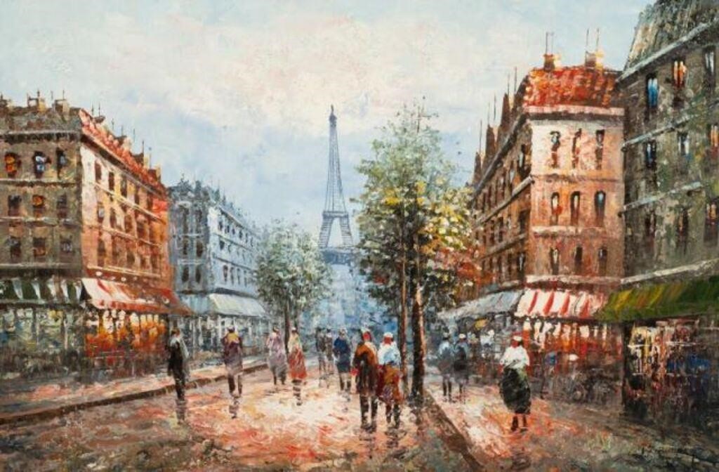 Parisian Impressionist Scene, W. Burnet.