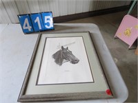 FRAMED DRAWING OF CANNONADE BY FENELLE