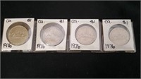 (4) 1976 $1 Coins