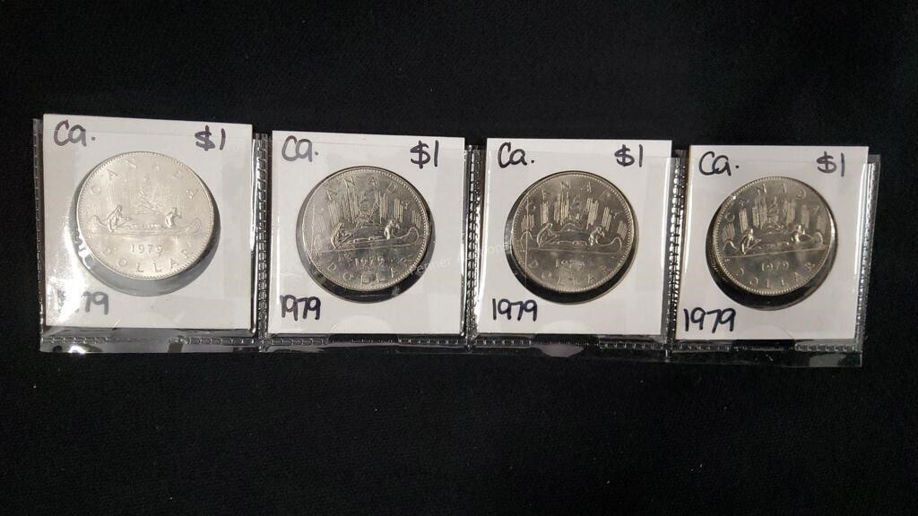 (4) 1979 $1 Coins