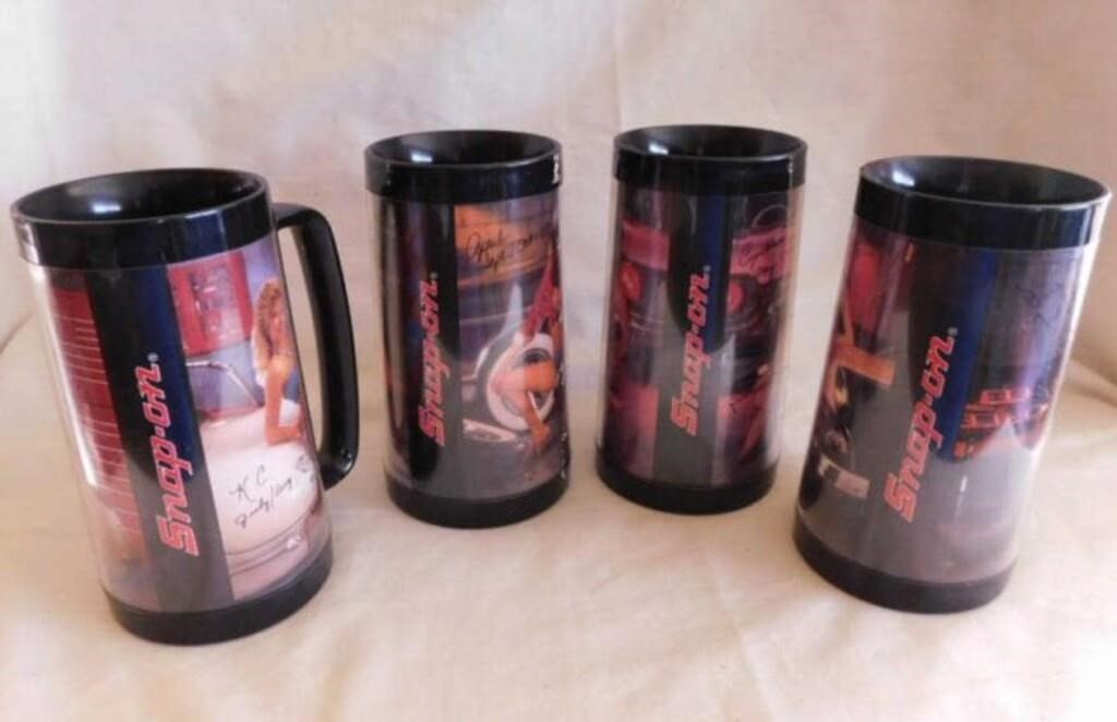Four 1980's SnapOn Tools calendar girl insulated Live and Online