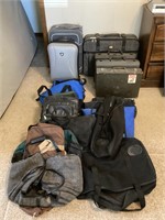 Harley, Davidson bags and assorted luggage