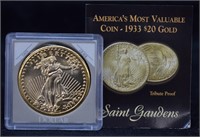 1933 St. Gaudens Double Eagle Proof Replica