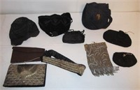 (8) Vintage purses with beads, sparkles, crochet,