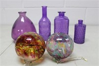 Assortment of Colourful Glass Items